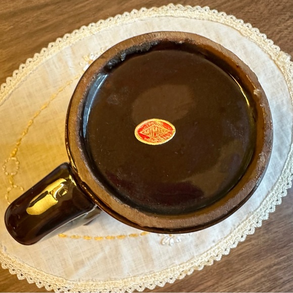 Vintage Artmark Mug Whistle For Your Beer Brown Drip Glaze - Japan - Picture 8 of 13